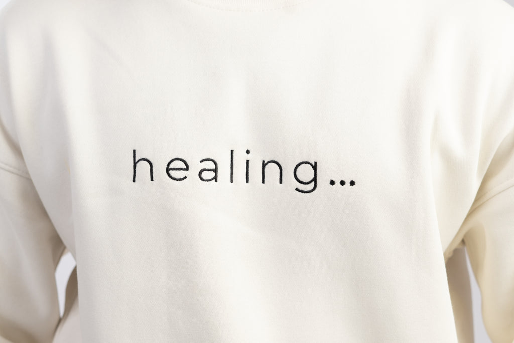 Healing Oversized White Sweatshirt