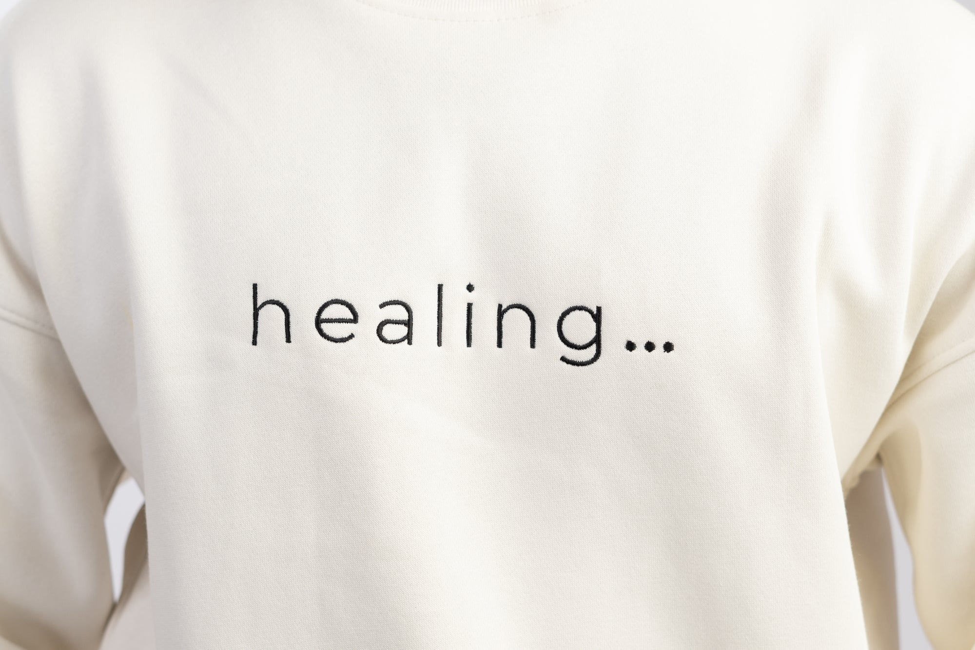 Healing Oversized White Sweatshirt